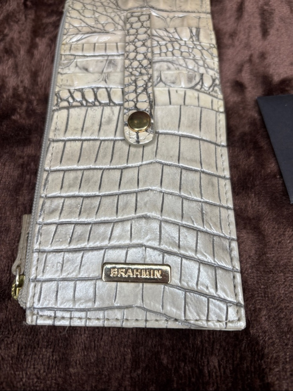 Brahmin Carrie Crossbody in Moonrise with Matching Credit Card Wallet - Picture 11 of 13